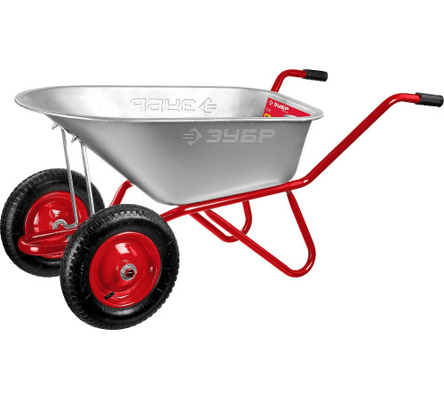 ЗУБР Т-21, 90 л, 180 кг, двухколесная, пневматические колеса, садово-строительная тачка (39952) купить  в Сочи ЗУБР Т-21, 90 л, 180 кг, двухколесная, пневматические колеса, садово-строительная тачка (39952) купить  в Сочи