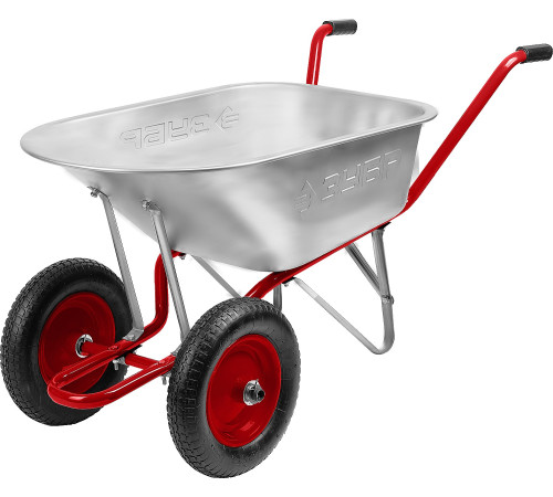 ЗУБР Т-21, 90 л, 180 кг, двухколесная, пневматические колеса, садово-строительная тачка (39952) купить  в Сочи ЗУБР Т-21, 90 л, 180 кг, двухколесная, пневматические колеса, садово-строительная тачка (39952) купить  в Сочи