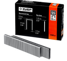 ЗУБР тип 18GA (55/90/C) 30 мм, 2500 шт, скобы для степлера, Профессионал (31855-30)