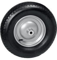 GRINDA WP-20, 4″х380мм, для тачек (арт. 422401, 422406, 422408), стальной диск, подшипник 20мм, пневматическое колесо для тачки, PROLine (422409)