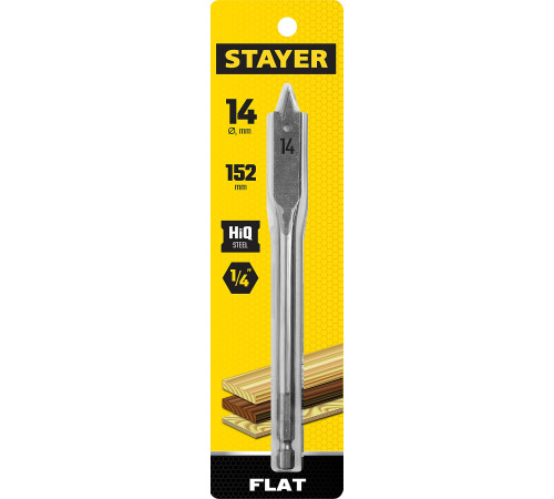 STAYER Flat, 14 x 152 мм, перовое, cверло по дереву (2950-14) купить в Сочи STAYER Flat, 14 x 152 мм, перовое, cверло по дереву (2950-14) купить в Сочи