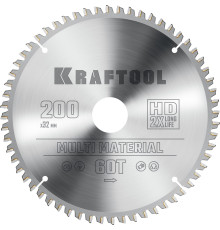 KRAFTOOL Multi Material, 200 х 32 мм, 60Т, пильный диск по алюминию (36953-200-32)