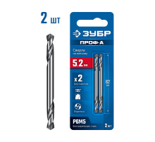 ЗУБР Профессионал 5.2х62мм, Сверло двухстороннее по металлу Проф-А, сталь Р6М5, класс А
