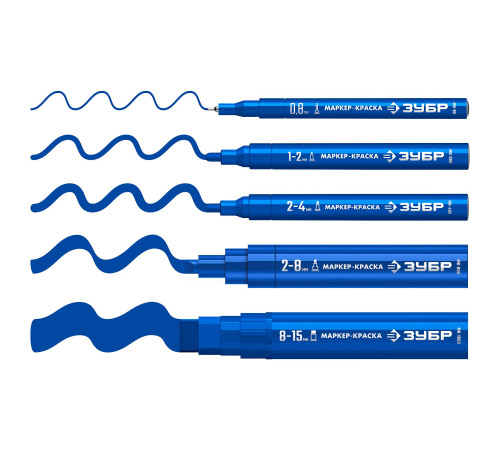 ЗУБР МК-200 синий, 1 мм маркер-краска (06326-7) купить  в Сочи