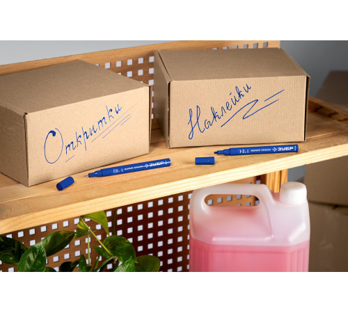 ЗУБР МК-200 синий, 1 мм маркер-краска (06326-7) купить  в Сочи