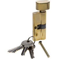 ЗУБР 70 мм, цвет латунь, 5-PIN, тип ключ-защелка, цилиндровый механизм (52103-70-1)