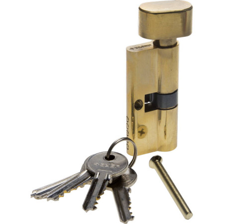 ЗУБР 70 мм, цвет латунь, 5-PIN, тип ключ-защелка, цилиндровый механизм (52103-70-1) купить  в Сочи