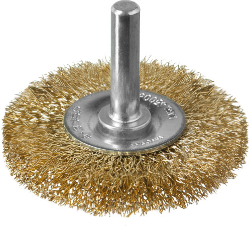 ЗУБР 50 мм, витая стальная латунированная проволока 0.3 мм, щетка дисковая для дрели, Профессионал (3520-050) купить  в Сочи