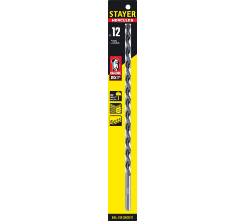 STAYER Hercules, 12 x 300 мм, cверло по бетону, Professional (2915-300-12) купить в Сочи STAYER Hercules, 12 x 300 мм, cверло по бетону, Professional (2915-300-12) купить в Сочи