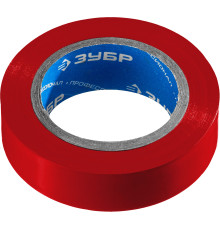 ЗУБР ЭЛЕКТРИК-10, 15 мм х 10 м, 6 000 В, красная, не поддерживает горение, изолента ПВХ, Профессионал (1233-3)