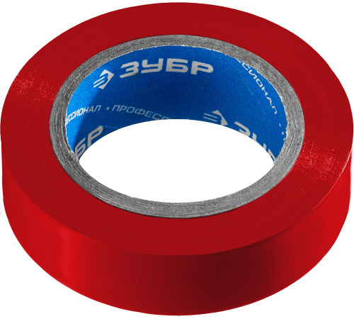 ЗУБР ЭЛЕКТРИК-10, 15 мм х 10 м, 6 000 В, красная, не поддерживает горение, изолента ПВХ, Профессионал (1233-3) купить  в Сочи