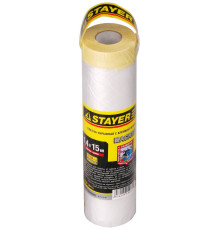 STAYER 1.4 х 15 м, 9 мкм ПВД, защитная пленка-маскер с клейкой лентой (12255-140-15)