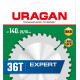 URAGAN Expert, 140 х 20/16 мм, 36Т, пильный диск по дереву (36802-140-20-36) купить в Сочи