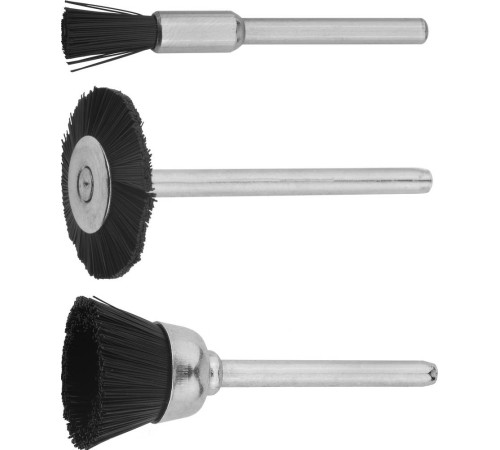 STAYER 3 шт., набор щеток нейлоновых для гравёра (29914-H3) купить  в Сочи