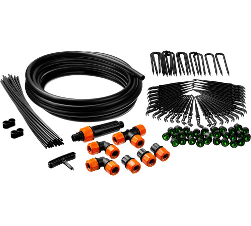 GRINDA 1/2″, 9 м, шланг магистральный, площадь полива 6 кв м, расход воды 4л/ч на раст, на 30 раст, система капельного полива (425270-30) купить  в Сочи