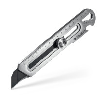 ЗУБР Терминатор-25, 25 мм, цельнометаллический нож с винтовым фиксатором, Профессионал (09186)