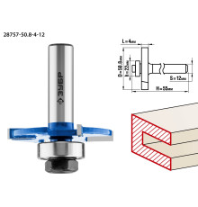 ЗУБР 50.8 x 4 мм, хвостовик 12 мм, фреза горизонтально-пазовая, Профессионал (28757-50.8-4-12)