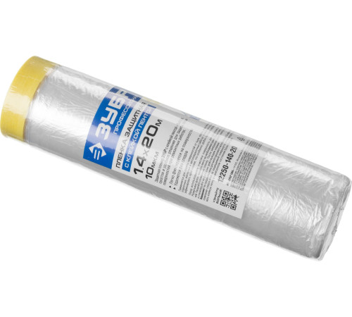 ЗУБР ПМ 1.4 х 20 м, 10 мкм ПВД, защитная пленка-маскер с клейкой лентой (12250-140-20) купить  в Сочи