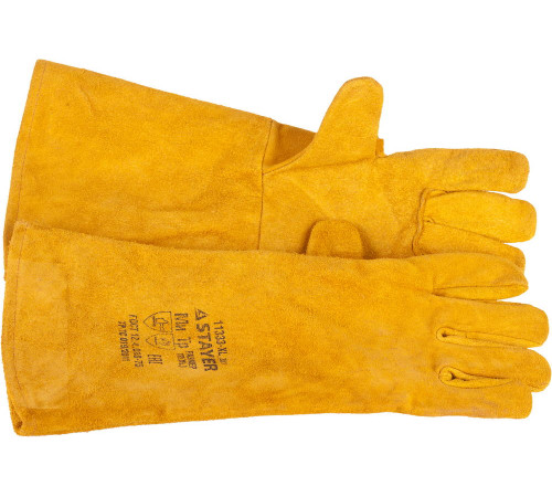 STAYER PROFI 400 мм, XL (10), с подкладкой, спилковые, для сварки и тяжелых механических работ, термостойкие краги, Professional (11333-XL) купить  в Сочи