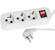 СИБИН У-30 В, ПВС, 3 х 0.75 мм2, 3 гн., 5 м, выключатель 2200,Вт, бытовой удлинитель (55036-5)