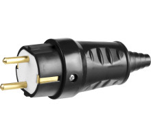 СИБИН черная, 220 В, IP44, прямая вилка (55115-B)