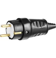 СИБИН черная, 220 В, IP44, прямая вилка (55115-B)