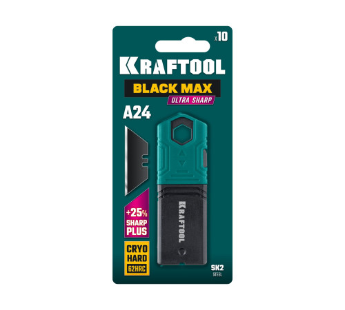 KRAFTOOL BlackMax-A24, 10 шт, трапециевидные лезвия (09624-S10) купить в Сочи KRAFTOOL BlackMax-A24, 10 шт, трапециевидные лезвия (09624-S10) купить в Сочи