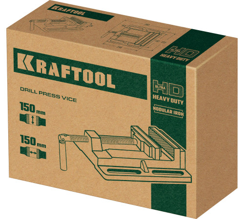 KRAFTOOL 150 мм, станочные сверлильные тиски (32715-150) купить  в Сочи