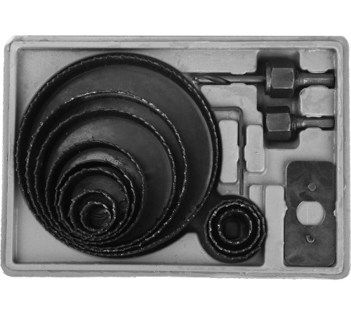 STAYER Maxcut, 12 шт, 19-127 мм, набор кольцевых коронок по дереву (29600-H15) купить  в Сочи