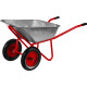 ЗУБР Т-22, 110 л, 200 кг, двухколесная, пневматические колеса, строительная тачка (39950) купить  в Сочи