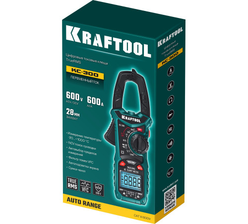 KRAFTOOL KC-300 Цифровые токовые клещи (59832) купить  в Сочи