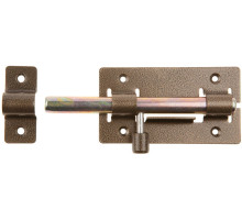 ЗД-01, для дверей, 64 х 115 мм, засов 14 мм, цвет бронза, накладная задвижка (37774-1)