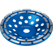 ЗУБР d 180 мм, двухрядная алмазная шлифовальная чашка, Профессионал (33372-180)