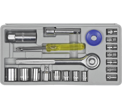 DEXX 20 предм., (3/8″,+ 1/4″), универсальный набор инструмента (27602-H20) купить  в Сочи