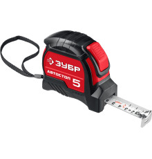 ЗУБР Автостоп, 5 м х 25 мм, рулетка с автостопом (34052-05-25)