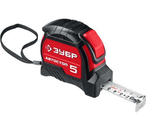 ЗУБР Автостоп, 5 м х 25 мм, рулетка с автостопом (34052-05-25) купить  в Сочи