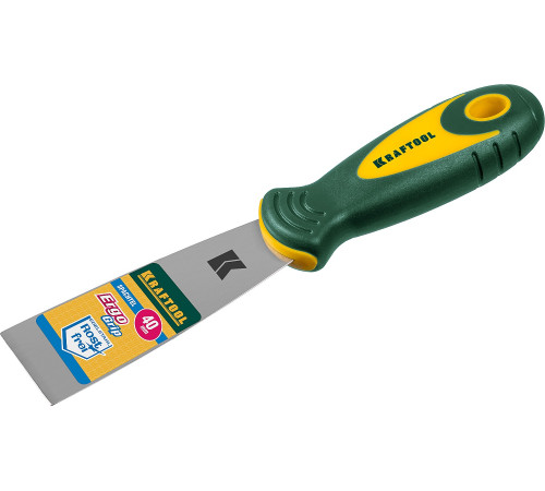 KRAFTOOL 40 мм, х-образное профилированное полотно, двухкомпонентная ручка, нержавеющий, шпатель (10035-040) купить  в Сочи