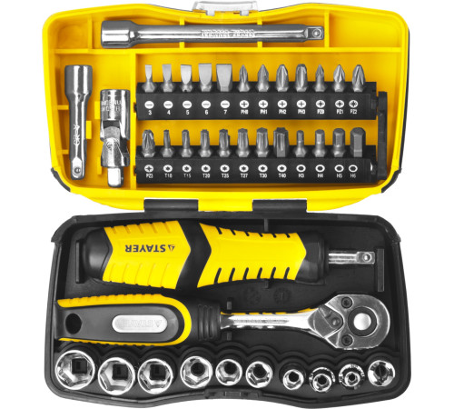 STAYER Pro Tech 39, 39 предм., универсальный набор инструмента (25135-H39) купить  в Сочи
