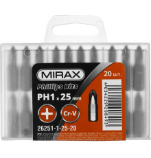 MIRAX PH1, 25 мм, 20 шт, биты (26251-1-25-20) MIRAX PH1, 25 мм, 20 шт, биты (26251-1-25-20)