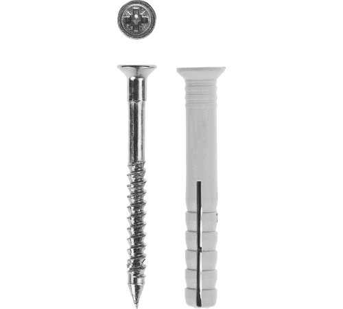 ЗУБР 6 х 40 мм, потайной бортик, 125 шт, дюбель-гвоздь (4-301345-06-040) купить  в Сочи
