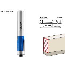 ЗУБР 12.7 x 13 мм, хвостовик 8 мм, фреза кромочная с нижним подшипником, Профессионал (28727-12.7-13)