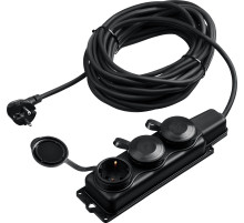 ЗУБР КГ-325-Ш3, КГ, 3 x 2.5 мм2, IP44, 10 м, 3 гн., 4000 Вт, силовой удлинитель, Профессионал (55024-10)