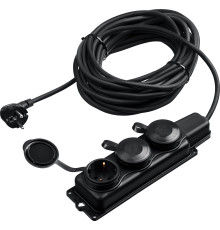 ЗУБР КГ-325-Ш3, КГ, 3 x 2.5 мм2, IP44, 10 м, 3 гн., 4000 Вт, силовой удлинитель, Профессионал (55024-10)