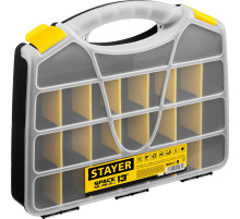 STAYER SPACE-13, 320 х 260 х 60 мм, (13″), пластиковый органайзер с 21 ячейкой (38038-13)