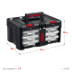 KETER STACKNROLL, 481 х 332 х 233 мм, (19″), пластиковый ящик с 3 органайзерами и 18 ячейками (38406) купить в Сочи