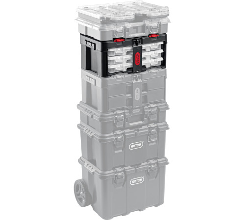 KETER STACKNROLL, 481 х 332 х 233 мм, (19″), пластиковый ящик с 3 органайзерами и 18 ячейками (38406) купить в Сочи KETER STACKNROLL, 481 х 332 х 233 мм, (19″), пластиковый ящик с 3 органайзерами и 18 ячейками (38406) купить в Сочи