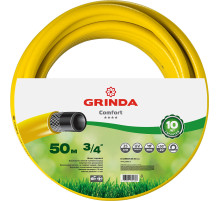 GRINDA Comfort, 3/4″, 50 м, 25 атм, трёхслойный, армированный, поливочный шланг (8-429003-3/4-50)