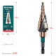 KRAFTOOL COBALT 4-20мм, 9 ступеней, азотирование, винтовая спираль, сверло ступенчатое(29691-4-20-9) купить в Сочи