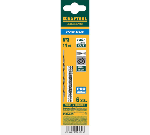 KRAFTOOL Pro Cut, 130 мм, 6 шт, спиральные полотна для лобзика (15344-03) купить в Сочи KRAFTOOL Pro Cut, 130 мм, 6 шт, спиральные полотна для лобзика (15344-03) купить в Сочи