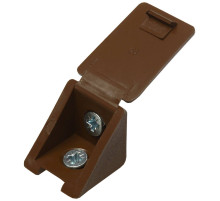 ЗУБР цвет дуб, 4.0 x 15 мм, 4 шт, мебельный уголок с шурупом (4-308256-1)